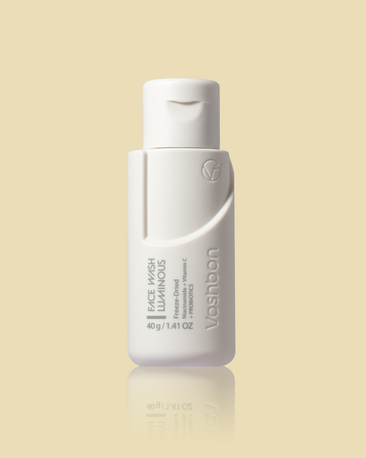 luminous freeze-dried facial cleanser bottle brightening waterless face wash
