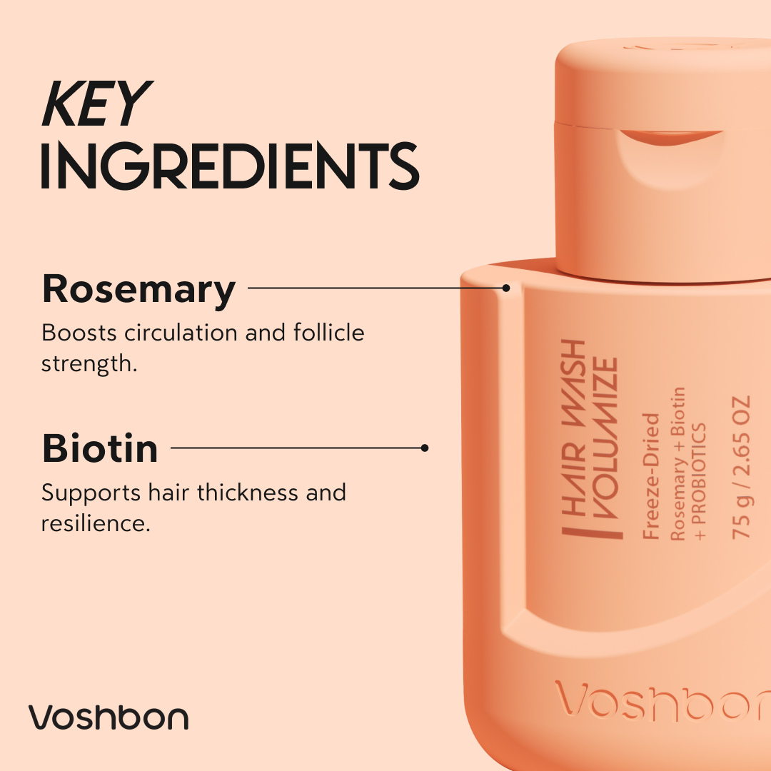 volumize freeze-dried hair wash key ingredients scalp soothing hair care formula