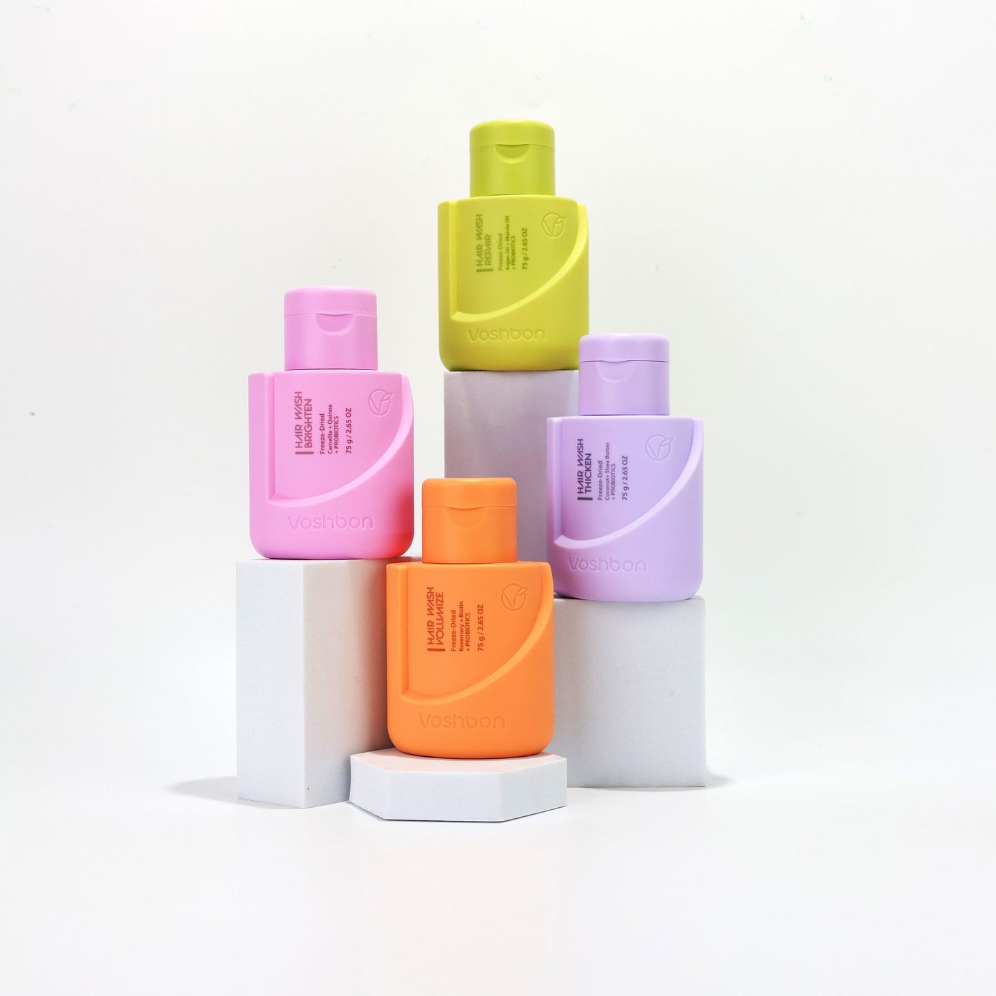 freeze-dried hair wash collection repair thicken volumize brighten